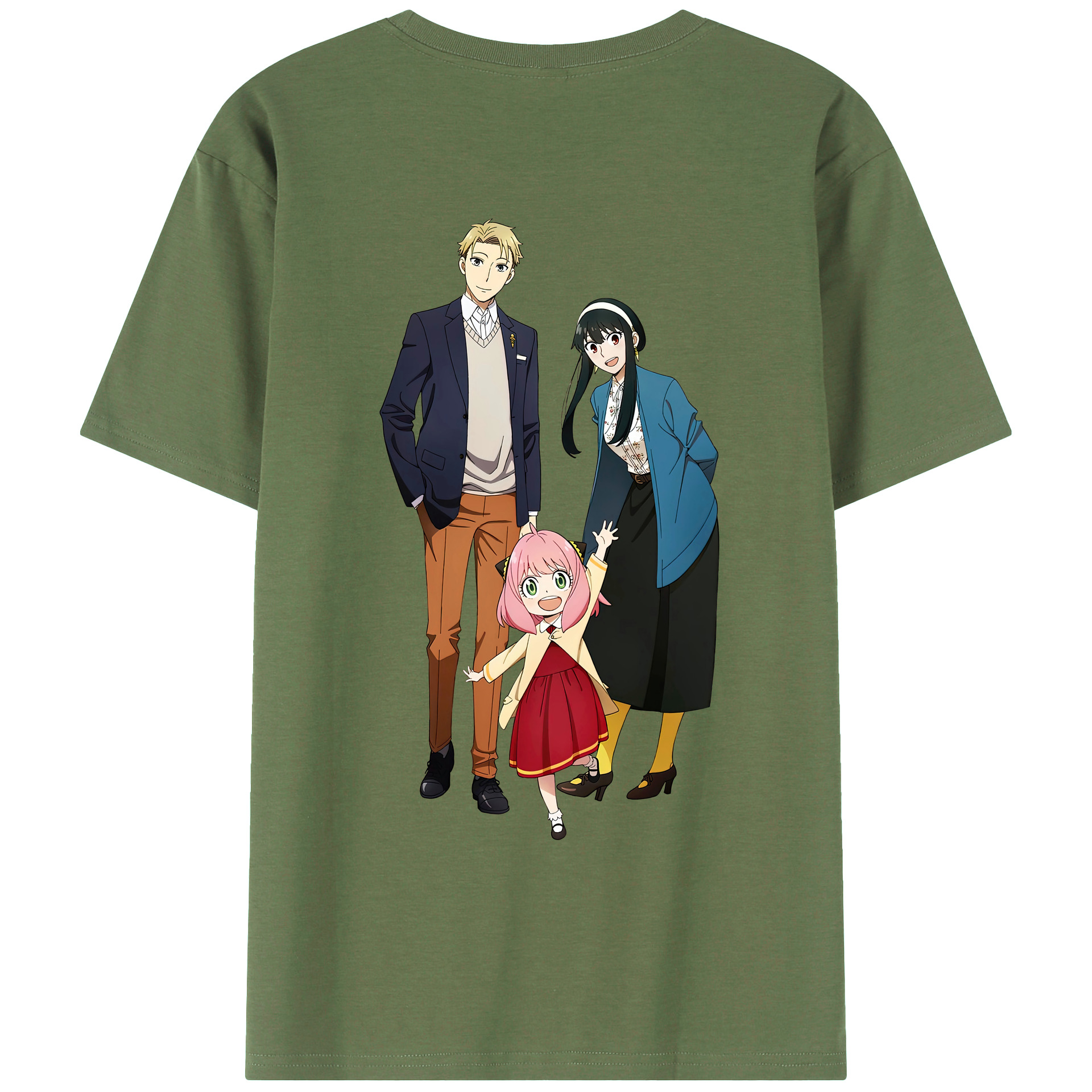 （画像用） SPY×FAMILY间谍家家酒 綿100％ メンズ半袖Tシャツ（バックプリント） 通気性